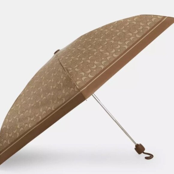 COACH UV PROTECTION SIG. MINI UMBRELLA C4322 SIGNATURE PRINT NWT-Ready to Gift! - Picture 1 of 3